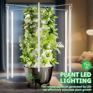 <span class=keywords><strong>Tour</strong></span> de culture aéroponique DWC 65L à 10 niveaux et 80 trous, système <span class=keywords><strong>hydroponique</strong></span> vertical pour jardinage, petit modèle écologique - Product Image 2