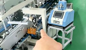 Mini-500 Electric Automatic Folder Gluer with PLC Hot Melt Glue System for UV <b>Laminated</b> Box De-gluing Wood Packaging - Product Image 4
