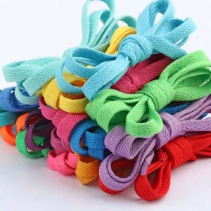 Lacets plats 8MM noirs et blancs pour baskets, sans élasticité, lacets de loisirs pour femmes, accessoires de chaussures - Product Image 3