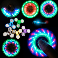 Jouet anti-stress LED lumineux, spinner à main avec effets lumineux colorés