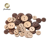 Botones de Coco de 2 Agujeros de Varios Tamaños, Material Natural para Manualidades, Decoración de Prendas, Cuero, Cinturones, Carteras, Bolsos y Herrajes