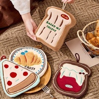 Serviette de cuisine créative pour enfant, motif dessin animé, à suspendre, absorbante, séchage rapide, en velours corail épais, chiffon d'essuyage domestique