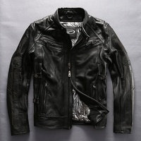 Veste en cuir de vache pour homme, squelette lumineux, sur mesure, pour moto, magasin d'usine, qualité populaire,