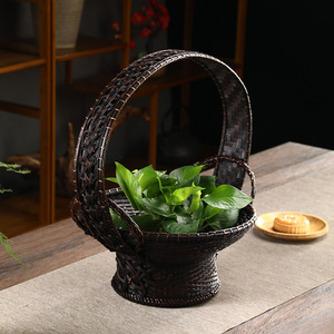 Handmade bamboo woven flower vase, Japanese style, suitable for living room, entryway, <b>coffee</b> <b>table</b>, Zen-inspired tea ceremony - Product Image 3