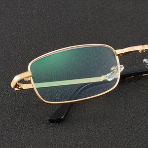 高品質ダブルライト折りたたみ式老眼鏡アンチブルーライト男性女性金属フレーム老眼鏡卸売 - Product Image 4