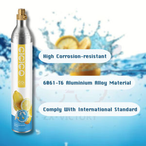 ZX 0.6L serbatoio di <span class=keywords><strong>Gas</strong></span> ad alta pressione di alluminio portatile per uso alimentare CO2 cilindro per bevande uso industriale Tped certificato - Product Image 2