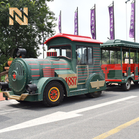 Train sans rails électrique diesel premium Nova Rides 58 places ST-58 Crown Train pour parcs d'attractions, trains touristiques et trains de tourisme