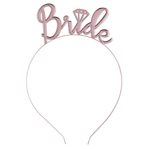 Bride To Be Bridal Set Rose Gold <b>Veil</b> Headband Sash Stickers For Bachelorette Party - Product Image 4