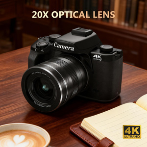 Caméra de vlogging 4K WD100 75MP avec zoom optique 20X, écran tactile 4,0 pouces, lumière d'appoint, 30 filtres, objectif grand-angle UV et fonction Time-Lapse - Product Image 1