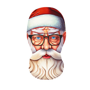 Santa Claus Full Face Mask Digital Print Fashionable Christmas Party Sun Protection Cycling Mask - Product Image 4