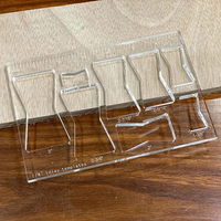 Modèles de routeur d'incrustation de noeud papillon de 7.75 pouces Outil de mesure du bois d'incrustation de papillon en acrylique