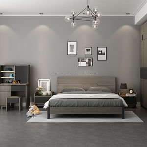 Customized <b>Queen</b> King <b>Size</b> Solid Wood Platform Hotel <b>Bed</b> <b>Frame</b> with Headboard For 3 Star Hotles Bedroom Set Furniture - Product Image 5