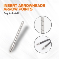 Vente d'usine Pointe de flèche de tir à l'arc 100 grains 4,2 mm Pointe à insérer pour tige de flèche Pointe de tir sur cible Pointes de flèche