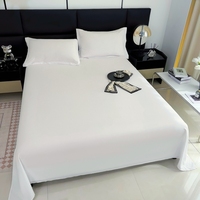 Parure de draps de luxe 4 pièces en coton égyptien 100% premium 600 fils, poches profondes, qualité hôtelière, ultra douce, jetable