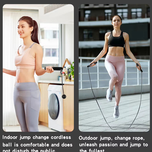 Cuerda para Saltar Inalámbrica Ajustable con Contador, Cuerda de Ejercicio con Bola Grande para Saltar al Aire Libre - Product Image 3