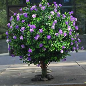 Nouveaux arbres topiaires en buis artificiel, boules, piquets de sol, anti-UV, faux arbustes verts, fausses plantes à fleurs violettes, buissons pour décoration extérieure - Product Image 3