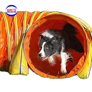 Jouets pour chiens de parc Tunnel d'agilité en PVC Équipement d'entraînement extérieur flexible et étanche pour animaux de compagnie - Product Image 1