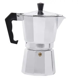 Hoge Kwaliteit Klassieke Italiaanse Koffiezetapparaat Aluminium Huishoudelijke Kantoor Mini Espresso Koffiezetapparaat 3 Cup 6 Cup Kachel Top Moka pot