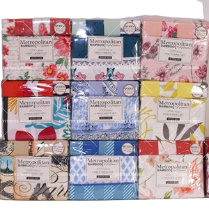 Giá Rẻ Giá Siêu Mềm Hoa In Trên Màu Xanh Lá Cây Mô Hình Tấm Cho Hoa Nữ Hoàng 6PC Tấm Túi Sâu - Product Image 1