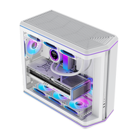 Boîtiers d'ordinateur en gros ATX MATX ITX, boîtier CPU, Gabinete Gamer, boîtier PC Gaming avec ventilateur blanc 235AX Curve Gabinete Caja