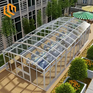 अनुकूलित मुक्त स्थायी सनरूम खरीद ग्लास छत बाहरी सनरूम किट