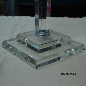 Portacandele a Colonna in Cristallo K9 Argento BS-CH 033 con Stampa UV, Fatto a Mano, per Matrimoni e San Valentino - Offerta Speciale - Product Image 3