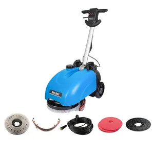 Hand-push type cleaning floor scrubber machine for carpet and tiles cleaning