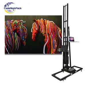 Máquina de impressão de parede 3D Vertical a jato de tinta Máquina de impressão de parede 3D Imagem inteligente Máquina de impressão de mural 3D
