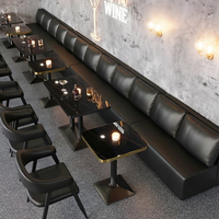 Meubles de restaurant de luxe, bars à vin commerciaux, tables de café, tables à manger avec chaises, canapé en cuir pour la restauration