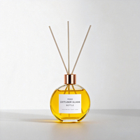 Bouteille diffuseur en verre rond transparent 150 ml, flacon vide pour parfum, décoration intérieure, aromathérapie, huiles essentielles