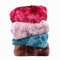 Vente chaude Hiver Double Couche Épaissie Longue En Peluche Sieste Canapé Couverture Tie-Dye Tricoté Fausse Fourrure Vison Polaire Jeter Couverture