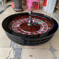 Roue de roulette en bois de luxe professionnelle de 18 pouces de diamètre pour jeu de table de casino pour adultes
