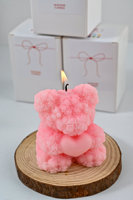 Bougie Teddy de Luxe à la Fleur de Marguerite, Souvenir Personnalisé, Mignon, Grand, Mini, Bougie Teddy Parfumée pour les Invités, Souvenir, Cadeau d'Anniversaire