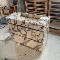 Lavabos de luxe en marbre Calacatta Viola italien, vasque murale en pierre naturelle blanche pour salle de bain Huang