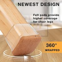 Chaise transparente jambe meubles Table jambe couverture sol protecteur chaise jambe chaussettes