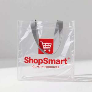 Sac de courses personnalisé recyclable en polyéthylène avec poignée annulaire souple, en LDPE/HDPE, pour supermarché, emballage de vêtements, avec logo - Product Image 3