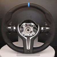 Volant de direction amélioré en demi-suède bleu LCI pour BMW F10 F33 E90 M4 F83 X5 E70 Série 3 4 5 6