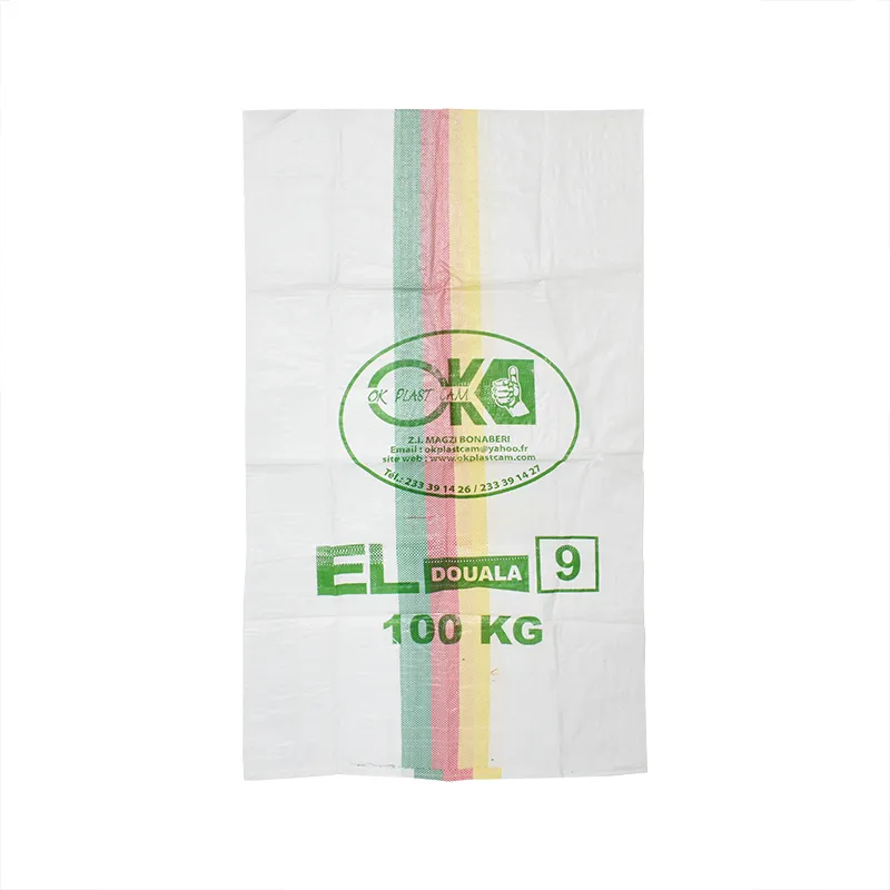 Design personalizado vazio 25kg 50 kg 60kg 100kg plástico pp saco tecido 50 kg polipropileno saco bopp laminado saco de embalagem de arroz à venda