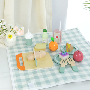 COMMIKI Ensemble de jouets de boutique de desserts en bois avec plateau à thé à crème glacée et jeux de rôle de bonbons pour enfants filles garçons éducation précoce - Product Image 3