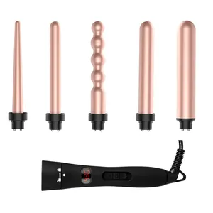 Factory Professional Salon Custom Großhandel austauschbarer Lockens tab kleine Wellen 5 in 1 Sätze Locken wickler Haarstyling-Werkzeuge