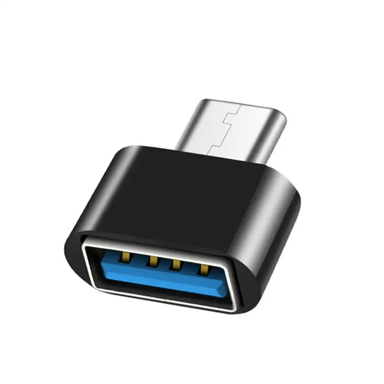 Adaptor pengisian daya transmisi Data OTG Pria Wanita, harga pabrik USB tipe-c laki-laki ke USB 2.0 perempuan