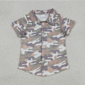 Camisas Polo de Manga Corta con Botones y Estampado de Camuflaje del Sur para Bebés Niños - Product Image 2