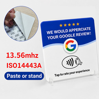 Etiquetas Inteligentes RFID de Acrílico Personalizadas con Chip NTAG213/215 para Marketing en Redes Sociales y Recopilación de Reseñas de Google