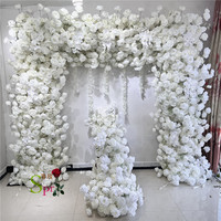 Arche de mariage florale en tissu de soie fait main SPR, roses fuchsia, violettes, oranges, roses pour décor tropical et occasions de rentrée scolaire