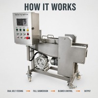 Machine à paner pour la production de tempuras, d'anneaux de calmar, de poulet frit et de garnitures de poulet en usine