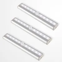 10LED Aluminium LED Batterie betriebene Pir Lampe Innen Kleine drahtlose Bewegungs sensor LED Nachtlicht