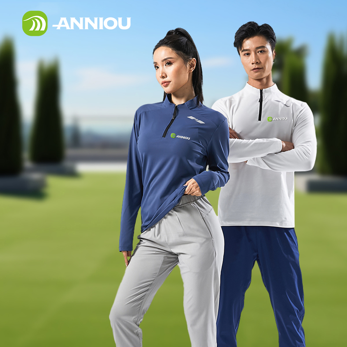 Wholesale Autumn Unisex Half-Zip Long-Sleeved Sports Sweatshirts Stand-Up Collar Breathable Quick Drying Fitness Yoga Shirt