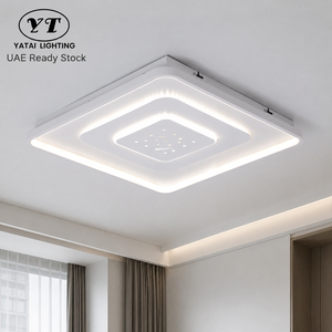 Lámpara de Techo LED Cuadrada Moderna, Superficie de Hierro Acrílico, Montaje en Superficie, Tricolor, Decoración para Dormitorio, Sala de Estar, Hogar, Interior - Product Image 1