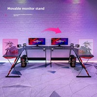Bureau d'angle pour PC Esports, design moderne et minimaliste, idéal pour la maison, le bureau ou l'étude, table double pour deux personnes, fabriqué en Chine