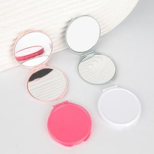 Xách Tay 2X <span class=keywords><strong>Magnifying</strong></span> Hai Mặt Nhựa Gấp Vòng Mini Gương Mỹ Phẩm Trang Điểm Nhỏ Vòng Tròn Gương Với Lật Bìa - Product Image 5
